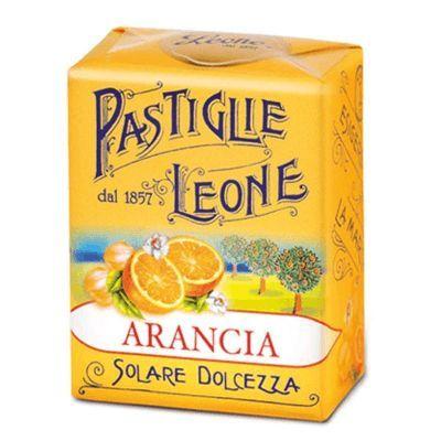 Pastiglie Leone Arancia scatoletta 30 gr. caramelle